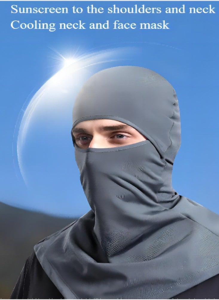 Men's and women's outdoor dustproof half-face quick-drying breathable cycling mask soft breathable anti-ultraviolet mask anti-ultraviolet full-face sunscreen mask shawl mask light sports protective mask shawl fishing sunscreen headgear