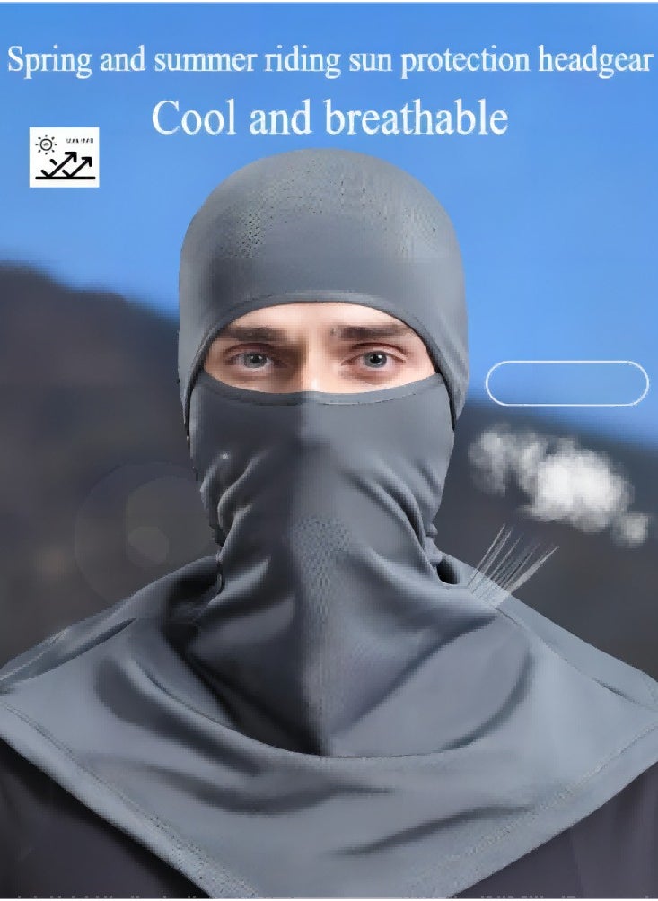 Men's and women's outdoor dustproof half-face quick-drying breathable cycling mask soft breathable anti-ultraviolet mask anti-ultraviolet full-face sunscreen mask shawl mask light sports protective mask shawl fishing sunscreen headgear