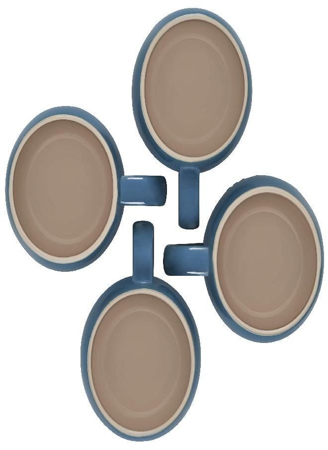 Le Creuset Stoneware Set of 4 Heritage Mugs, 13 oz. each, Deep Teal