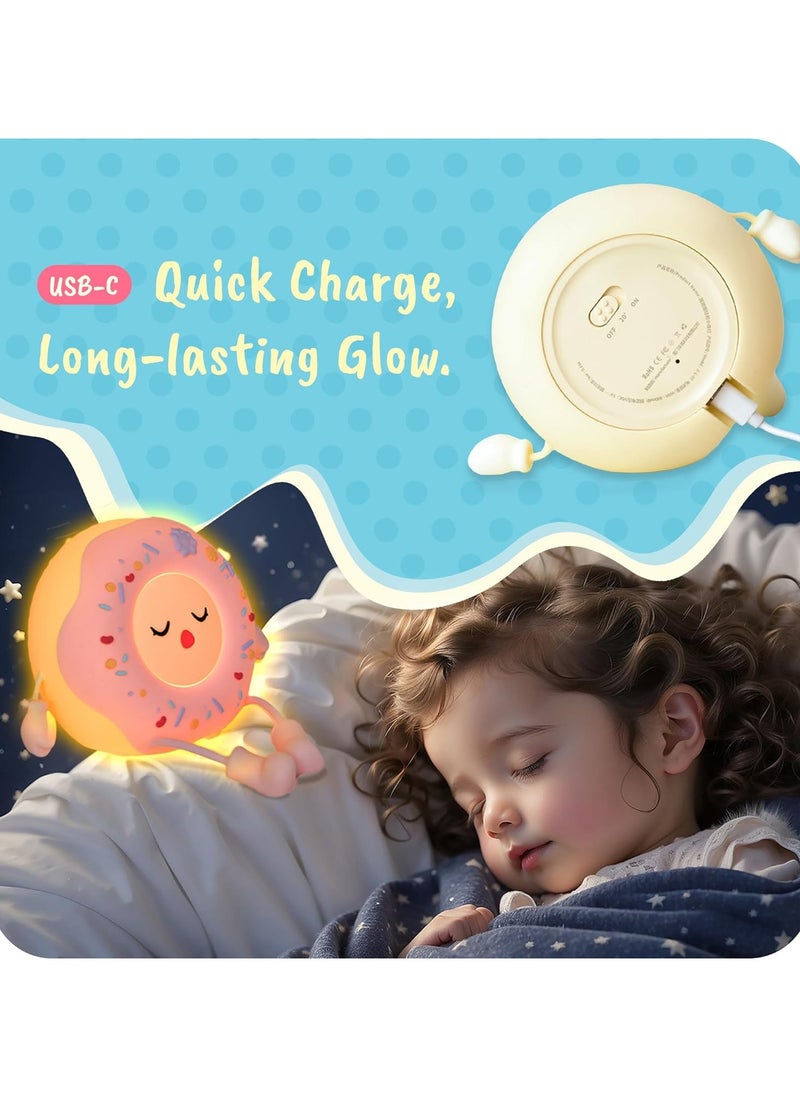 Silicone Nursery Night Light for Toodlers and Children - LED Dimmable Soft Night Light - Soft, Safe and Cute Bedroom Companion