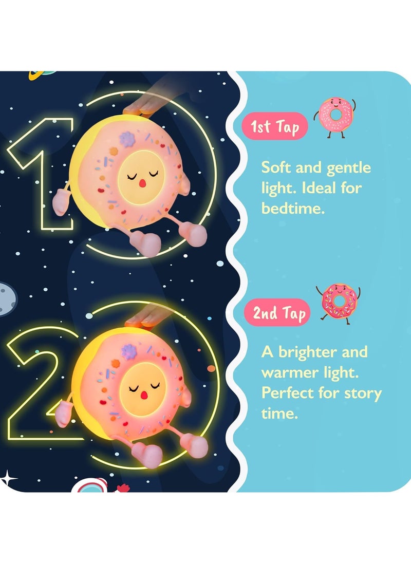 Silicone Nursery Night Light for Toodlers and Children - LED Dimmable Soft Night Light - Soft, Safe and Cute Bedroom Companion
