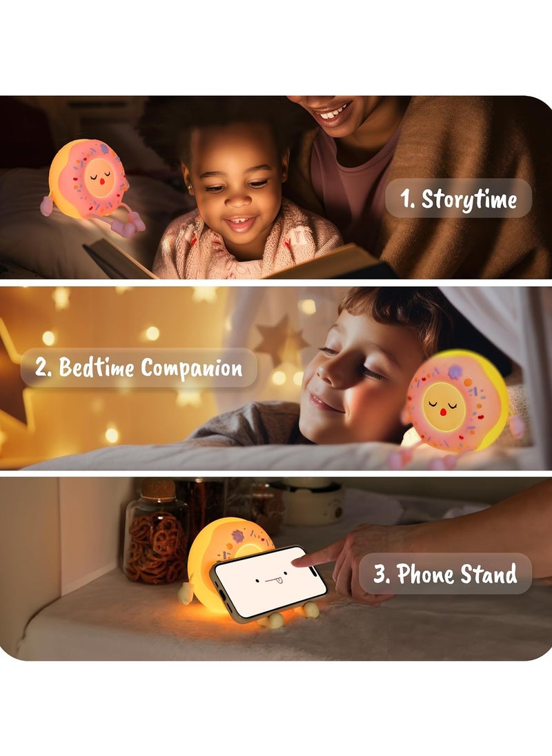 Silicone Nursery Night Light for Toodlers and Children - LED Dimmable Soft Night Light - Soft, Safe and Cute Bedroom Companion