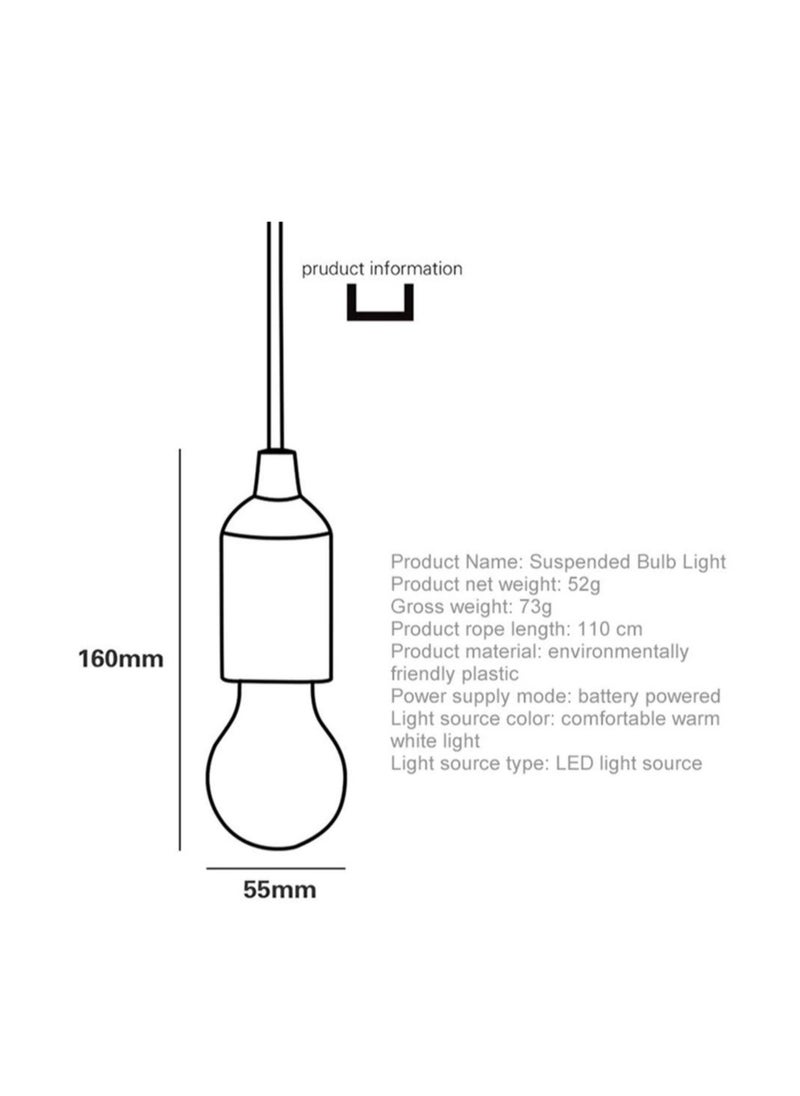 8 LED Portable Hanging Light Bulbs for Festivals Weddings Camping BBQ and Garden Parties