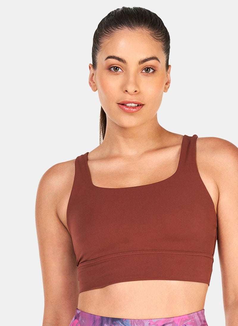 Women's Zenvy Medium-Support Padded Longline Sports Bra