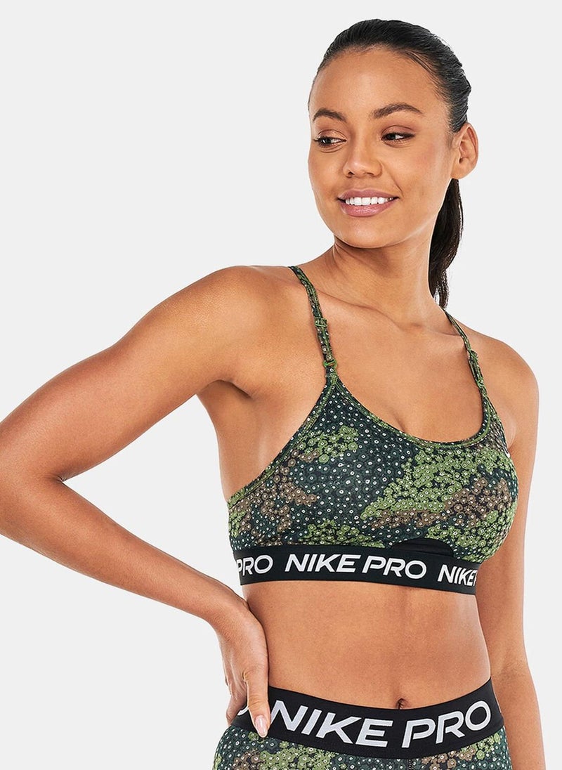 Women's Pro Dri-FIT Indy Strappy Allover Print Sports Bra