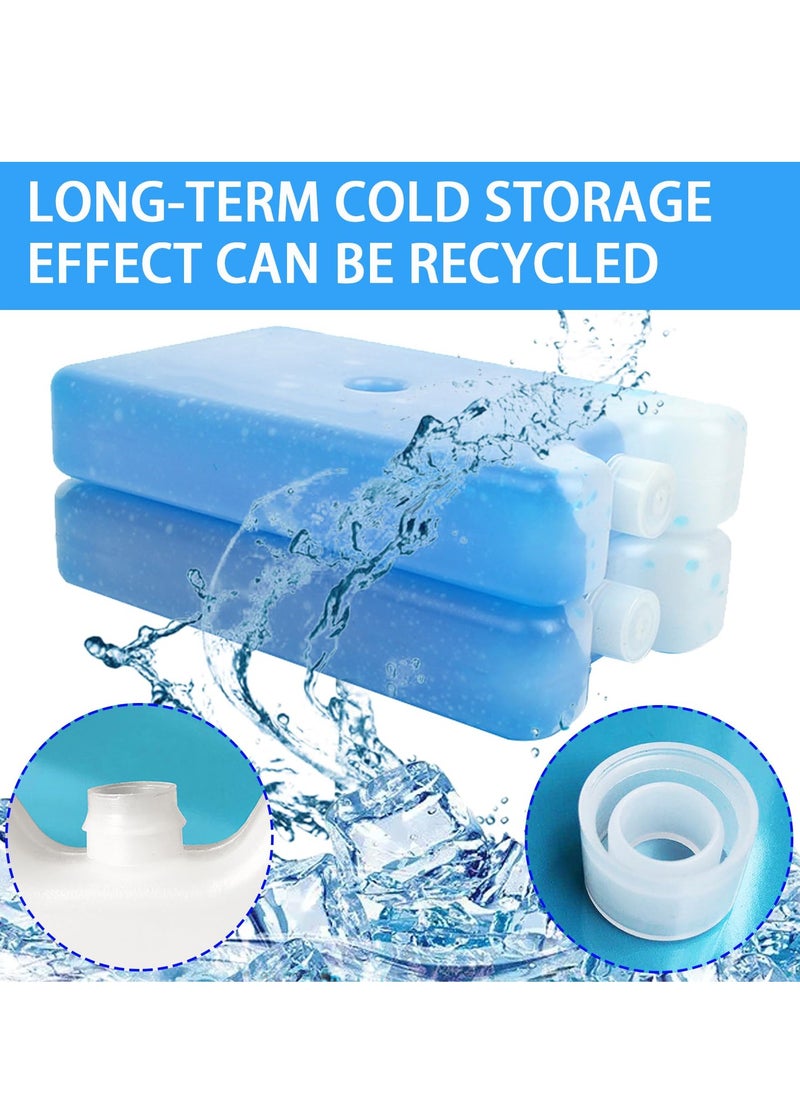 Ice Packs for Cool Box – Reusable Freezer Blocks for Lunch Boxes and Coolers - Ice Blocks for Cool Bags, Traveling and Picnics (2 Pack)