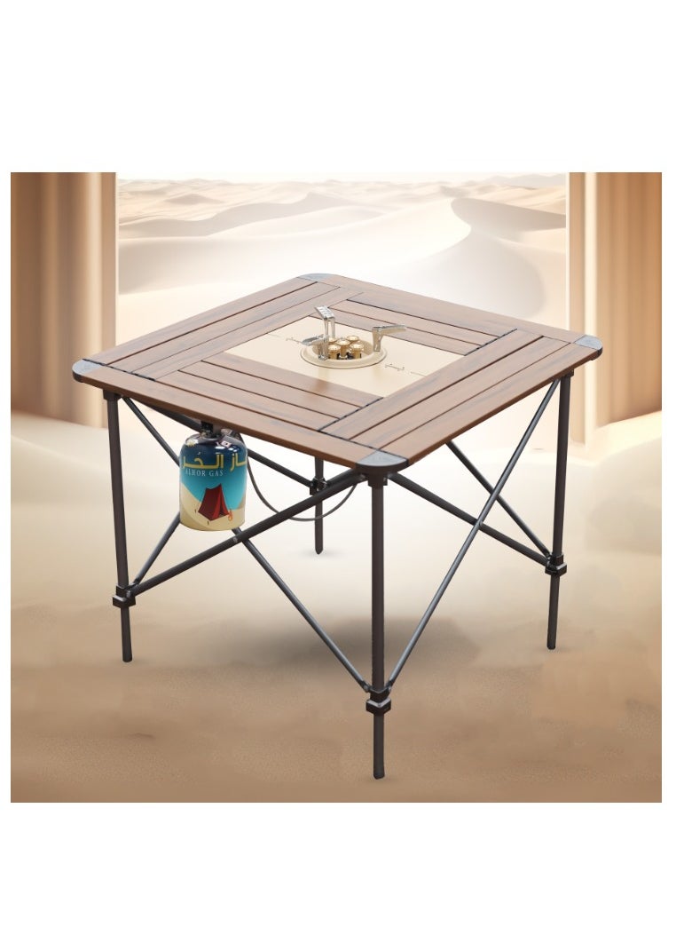 ALUMINUM FOLDING CAMPING TABLE WITH STOVE