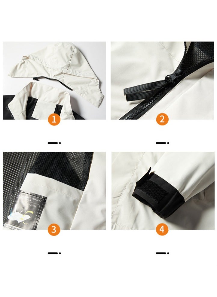 Outdoor Stormtroopers Couples Casual Coat Color Matching Hooded top Breathable Windproof Waterproof Antifouling Climbing Clothing