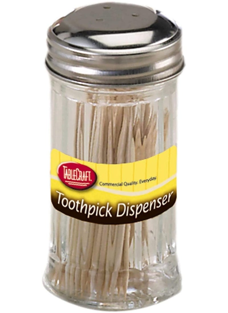 Tablecraft Products Glass Toothpick Dispenser with Picks