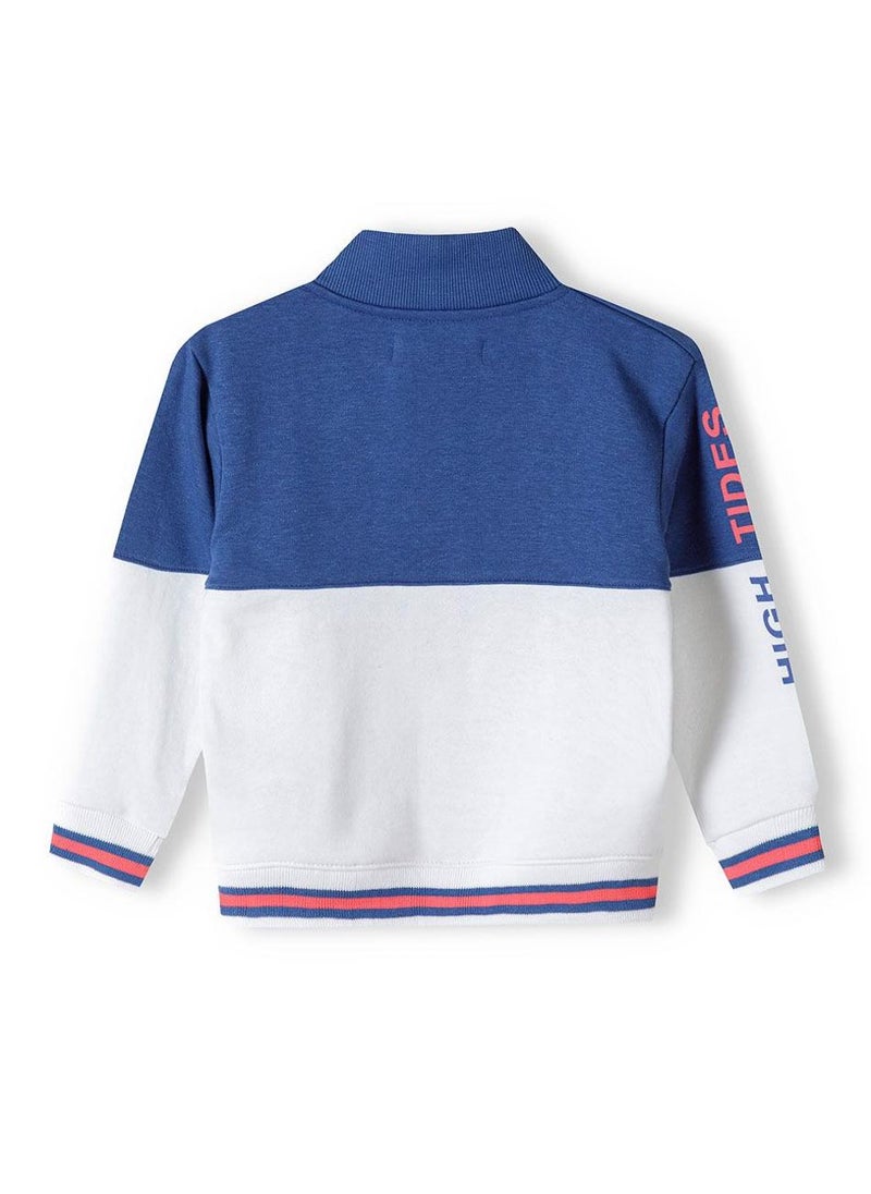 Boys' Sweatshirt with High Neck, Buttons & Pocket