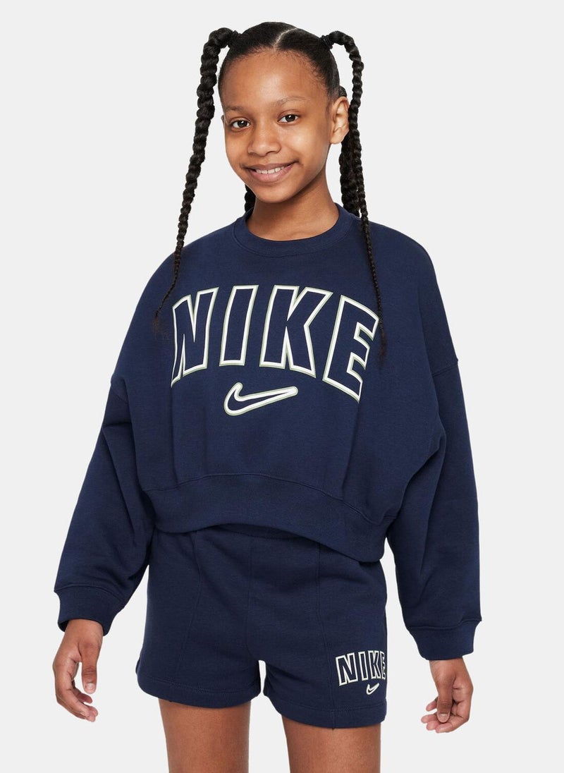 Kids' Sportswear Trend Fleece Sweatshirt