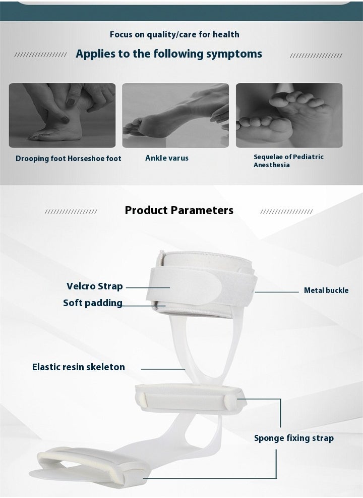 Foot drop support, lightweight design ankle foot orthosis, for hemiplegia shoes, walking foot stabilizer, pressure relief, unisex, provide comfortable support