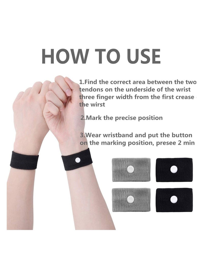 Relief Band Travel Wristbands Motion Sickness Anti Nausea Wrist Bands Bracelet for Morning Sea Car Adults and Children