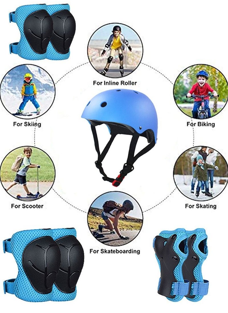 WINNER Kids Skateboard Helmet Protective Gear Set of 7 Pieces for Scooter Cycling Roller Skating Use It as Bike Helmets It has Knee Pads Elbow Pads Wrist Guards and Adjustable 100% Safety Protects You