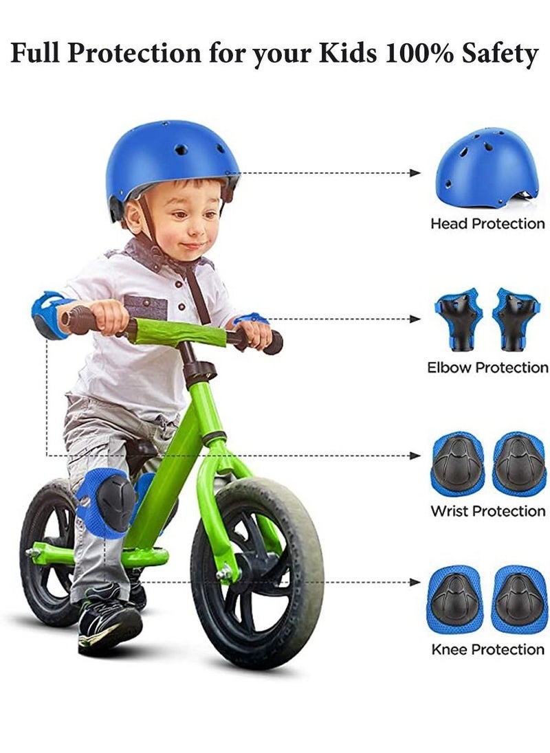 WINNER Kids Skateboard Helmet Protective Gear Set of 7 Pieces for Scooter Cycling Roller Skating Use It as Bike Helmets It has Knee Pads Elbow Pads Wrist Guards and Adjustable 100% Safety Protects You