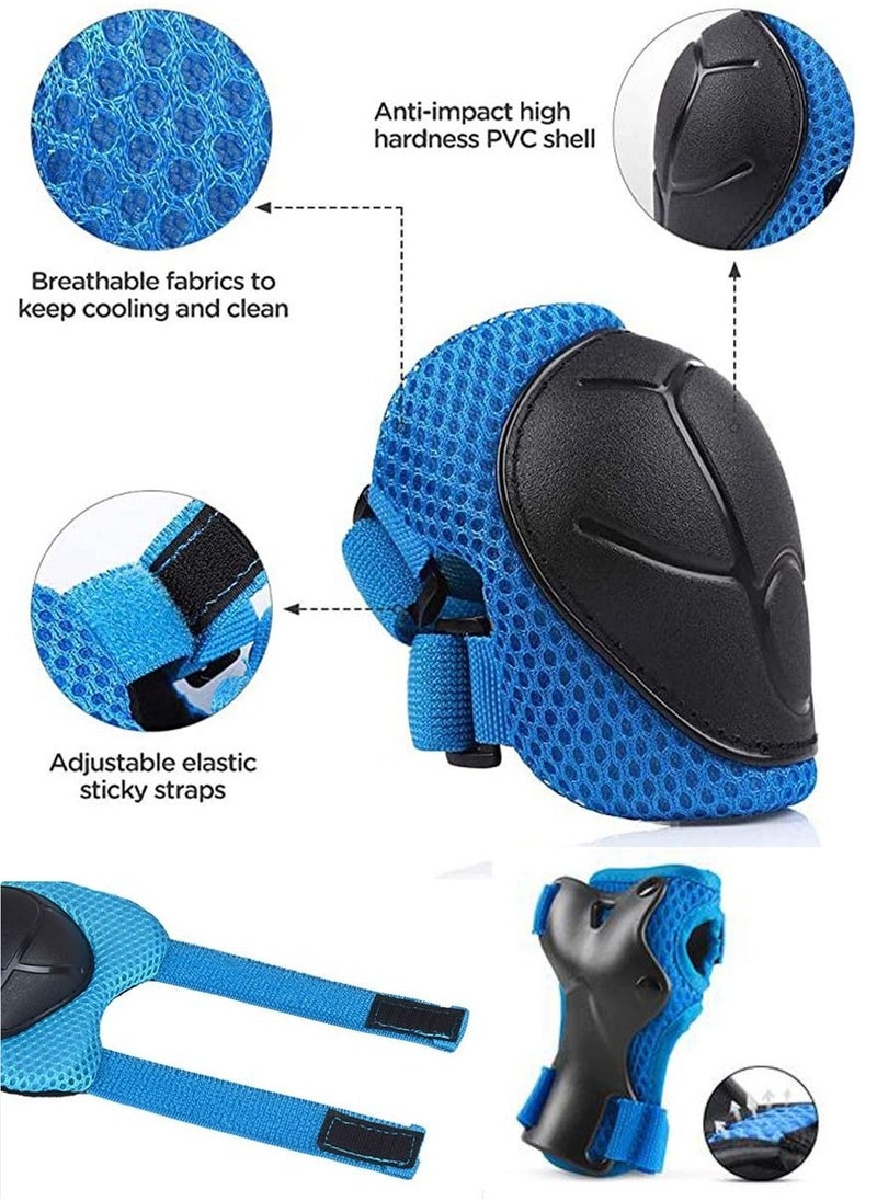 WINNER Kids Skateboard Helmet Protective Gear Set of 7 Pieces for Scooter Cycling Roller Skating Use It as Bike Helmets It has Knee Pads Elbow Pads Wrist Guards and Adjustable 100% Safety Protects You