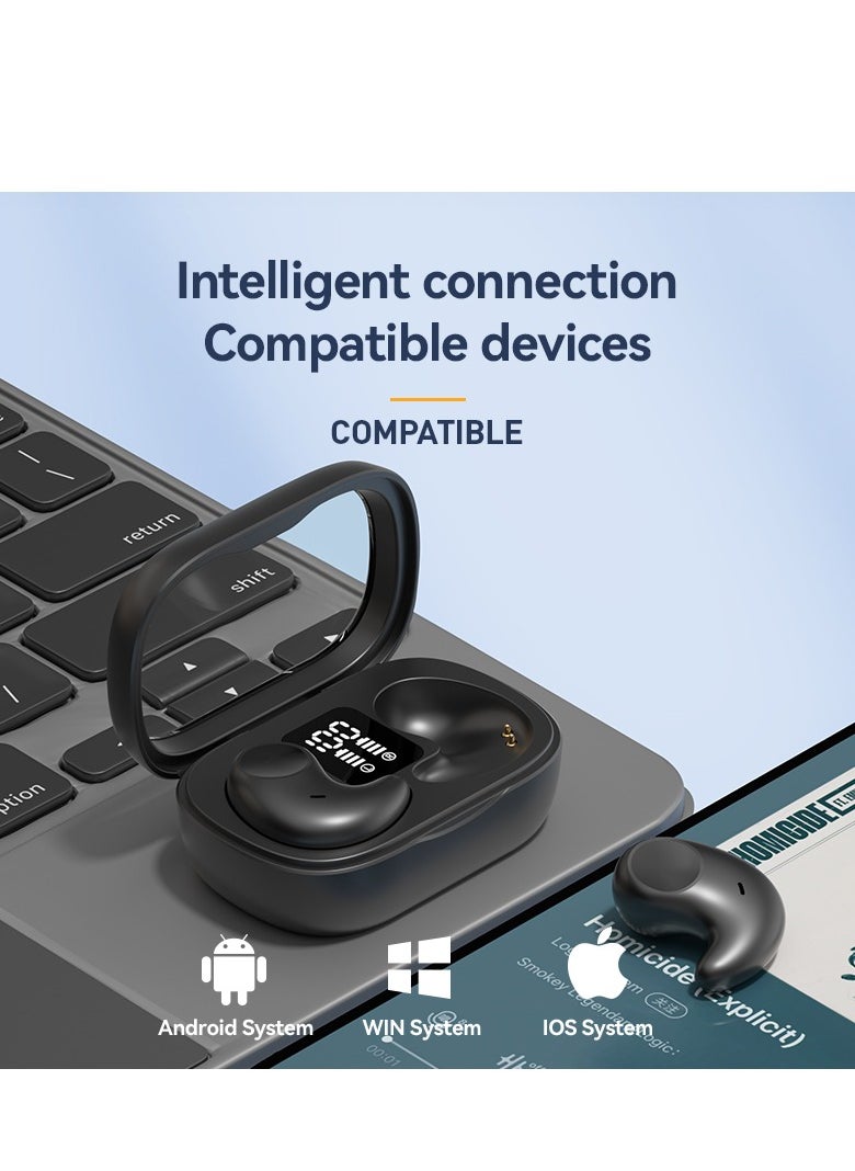 Sleep Bluetooth Earphones – Specially Designed for Side Sleeping, High-Quality TWS In-Ear Mini Earbuds. Air Conduction Wireless Bluetooth Headphones with Open-Ear Design for Comfortable, Pain-Free L
