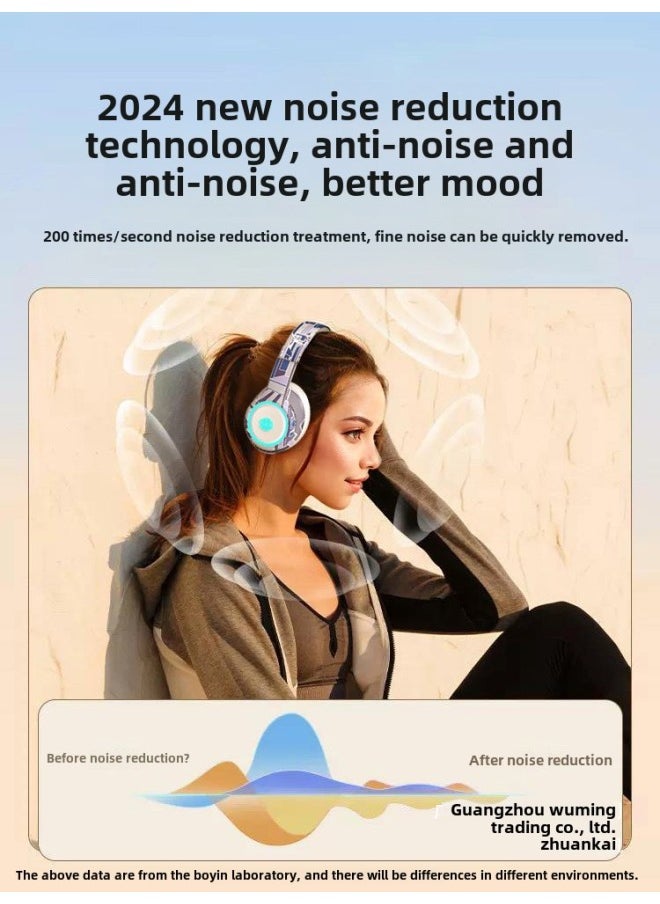 2024 Headset Bluetooth Headset Radio Competition Game Computer Mobile Phone Earmuff Noise Reduction Special Sports-Color:Supreme Edition  Listening To The Sound And Defense Position♫Dolby Sound☆No D
