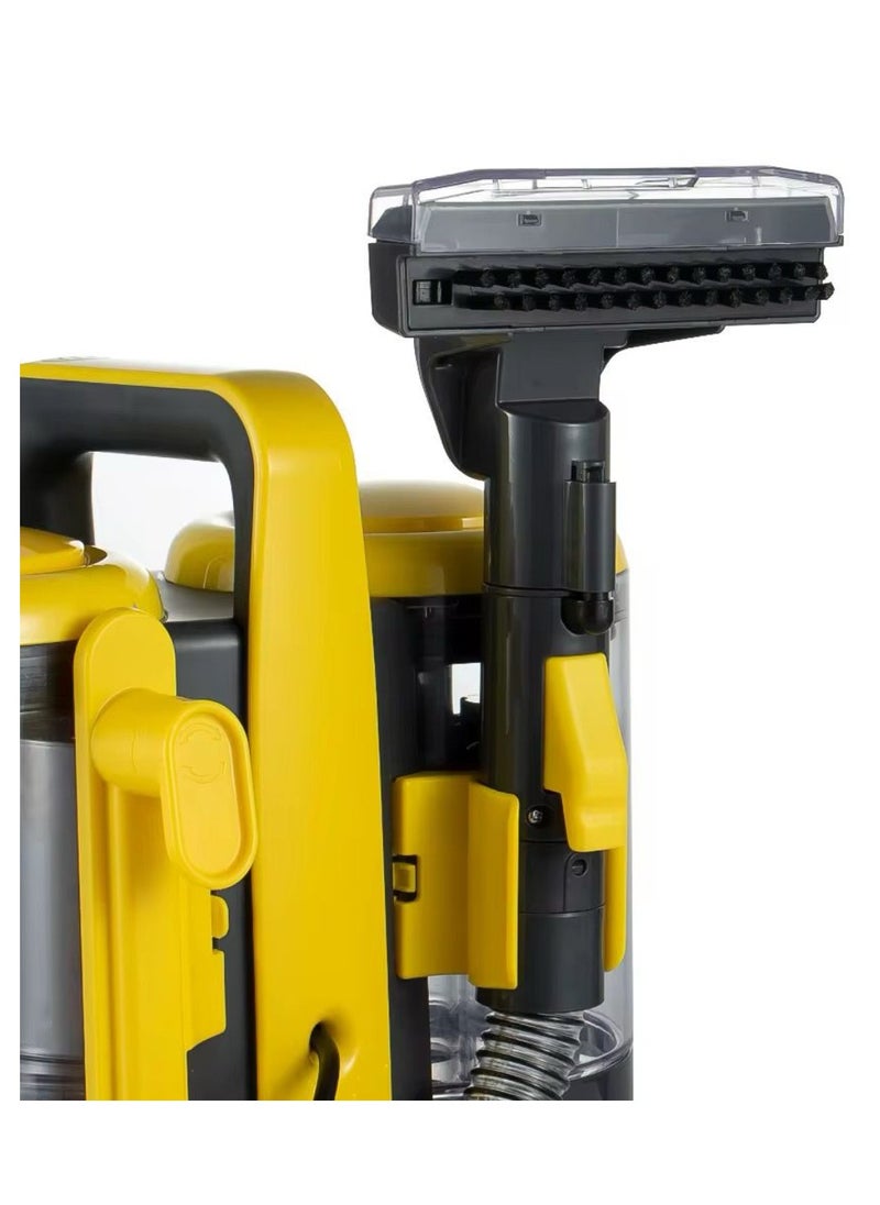Portable Carpet and Upholstery Spot Cleaner, Wet-Dry Vacuum System, Yellow and Grey