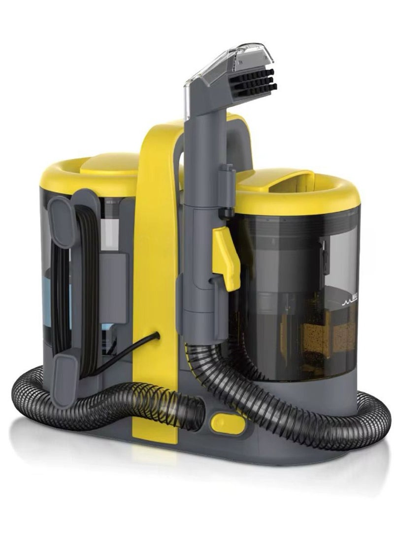 Portable Carpet and Upholstery Spot Cleaner, Wet-Dry Vacuum System, Yellow and Grey