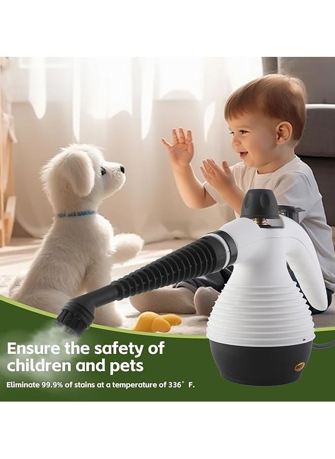 Steam Mop with Detachable Handheld Steam Cleaner,350ml 1050W Floor Steamer Cleaner for Home with 16 Accessory Kit, Multi-Purpose Steamer for Cleaning Floor, Tile, Windows, Couch, Grout,Dirt