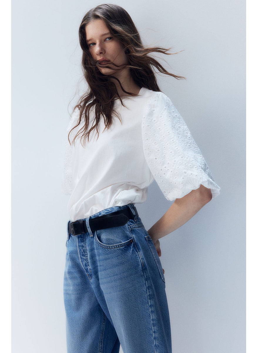 Balloon-Sleeved Top