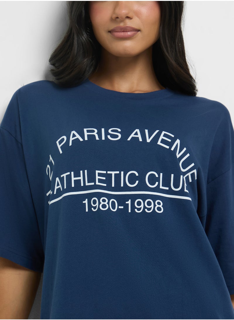 Oversize Varsity Graphic T-Shirt