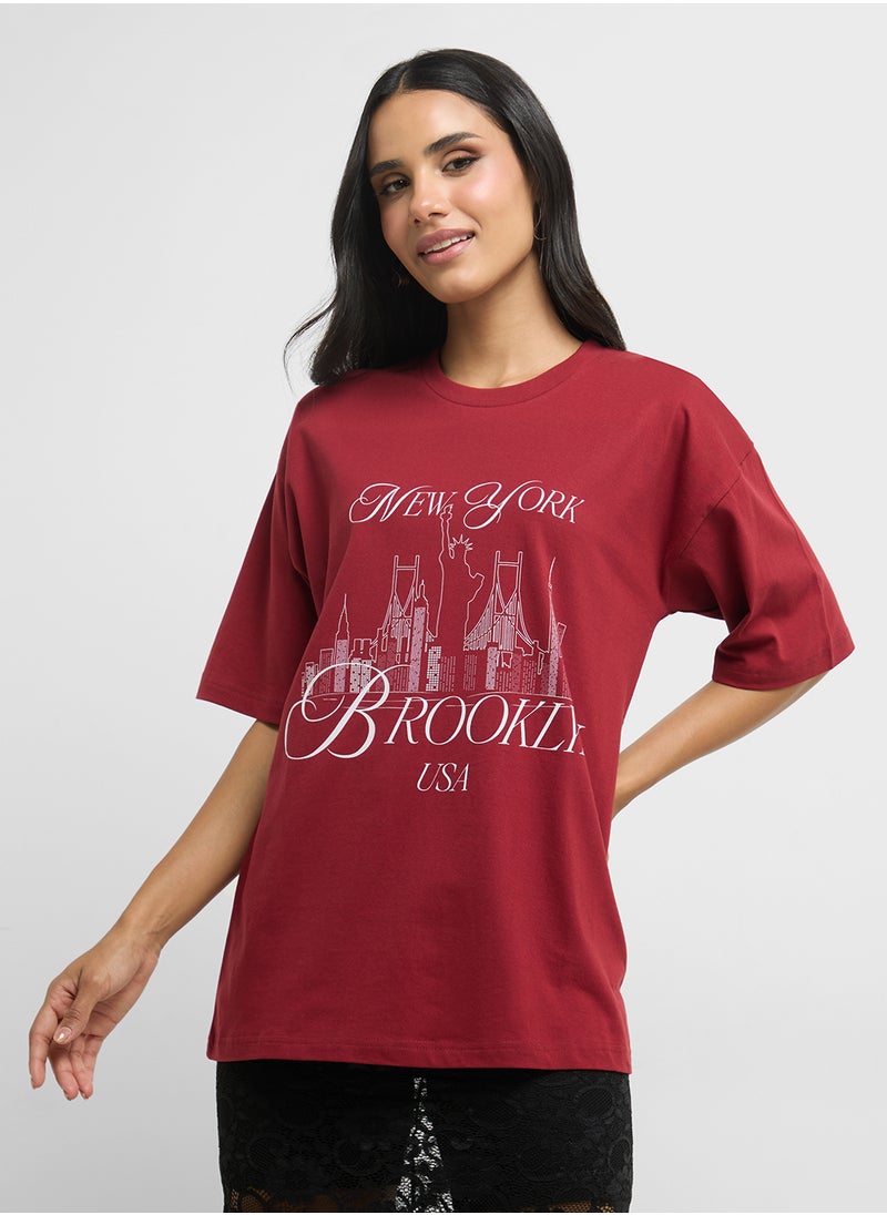 Oversize Varsity Graphic T-Shirt