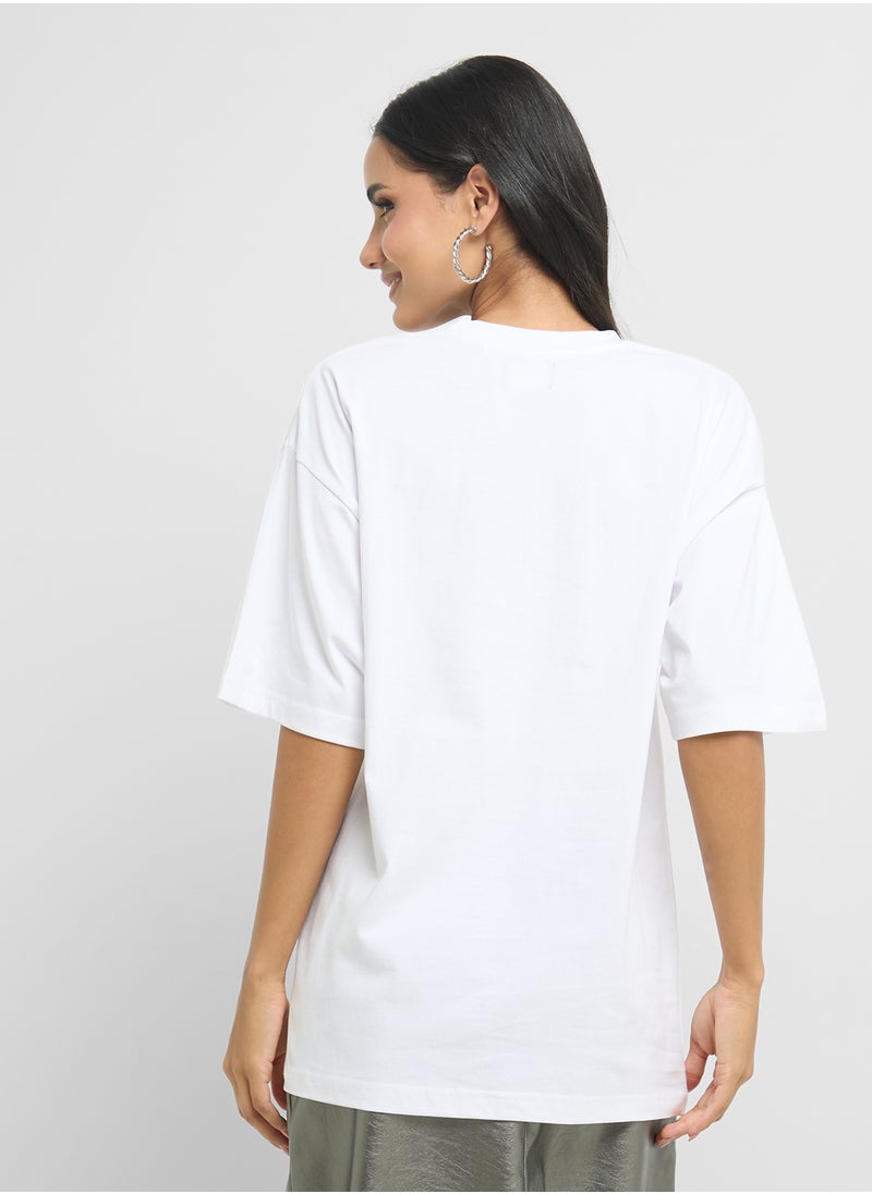 Oversize Beach Graphic T-Shirt