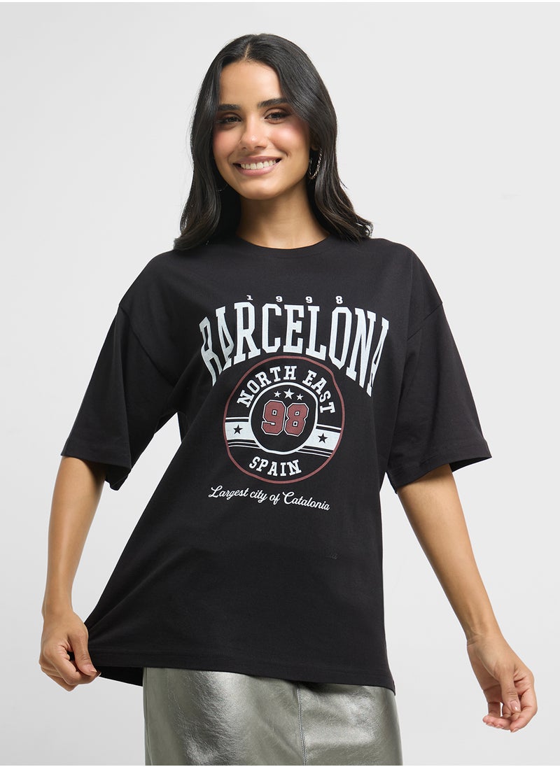 Oversize Varsity Graphic T-Shirt