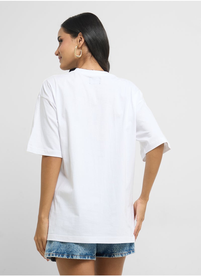 Oversize Beach Graphic T-Shirt