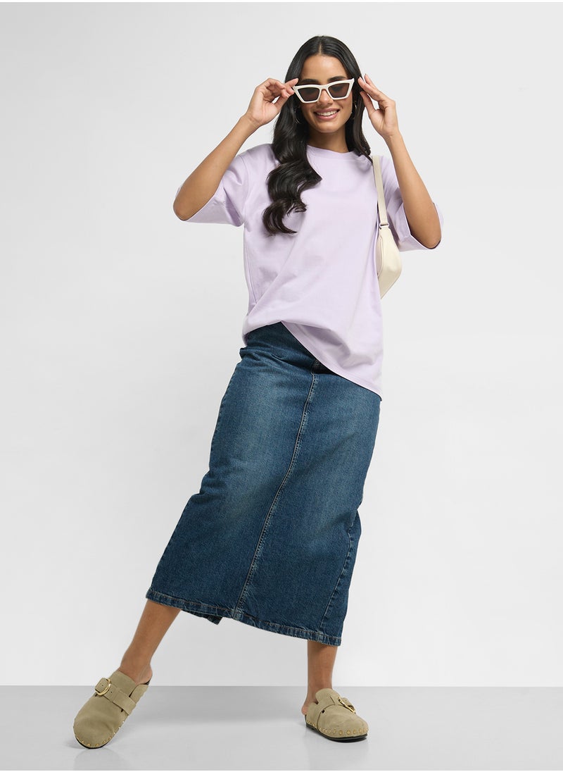 Oversize Back Print Graphic T-Shirt