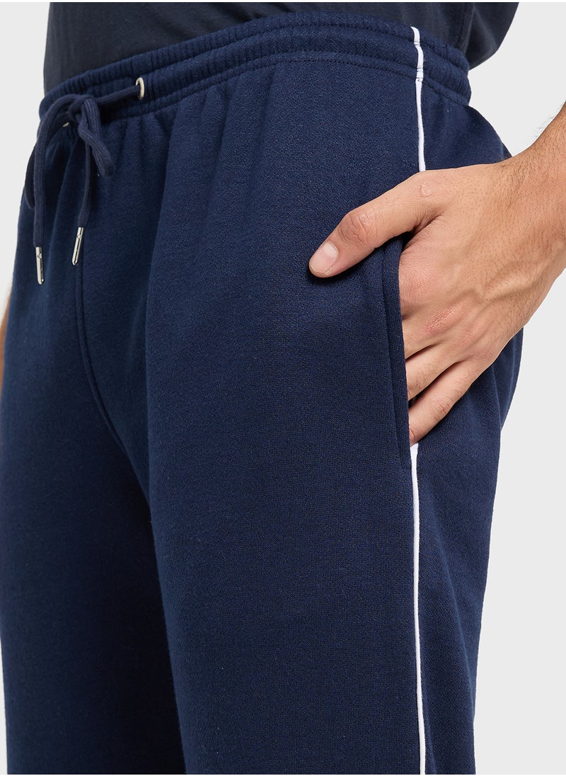 Essential Fleece Side Stripe Joggers