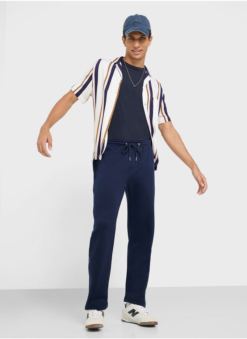 Essential Fleece Side Stripe Joggers