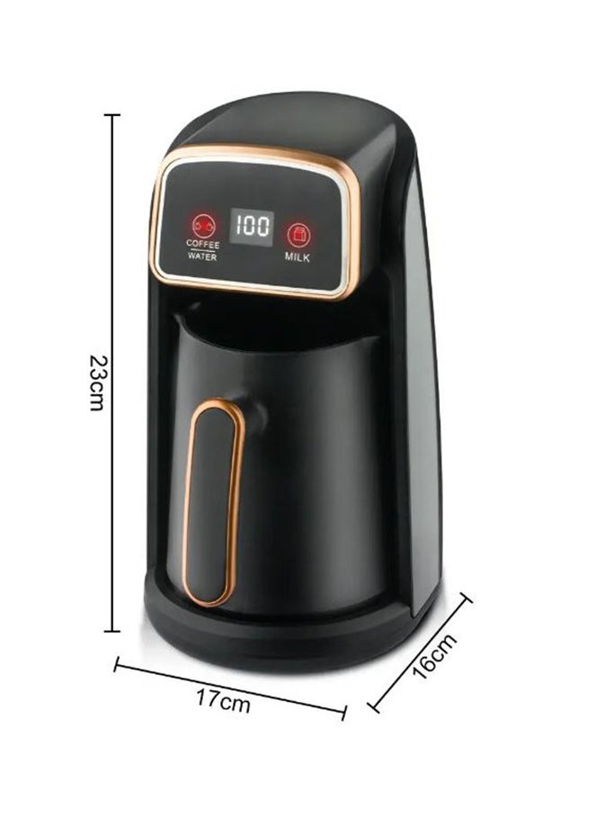 Somer Field Automatic Turkish Coffee Maker Machine, 1 to 5 Cups, Cordless Electric Coffee Pot, Electric Turkish Coffee Machine, Black/Gold, Best Buy