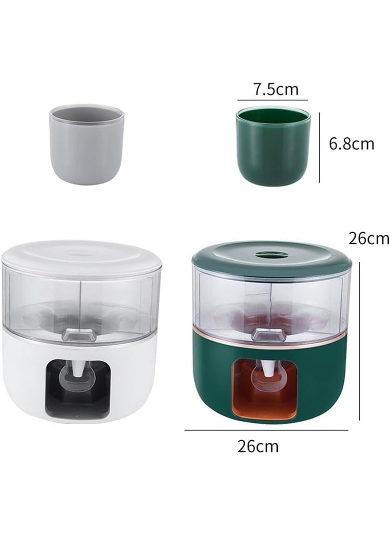 Ketumal 3 Chambers Beverage Kettle Rotating with LeakProof SpigotMilk Lemonade Dispenser Juice ContainersMini Water Dispense Fruit Teapot Milk Bucket Drink Container for Kitchen Home Party Bar