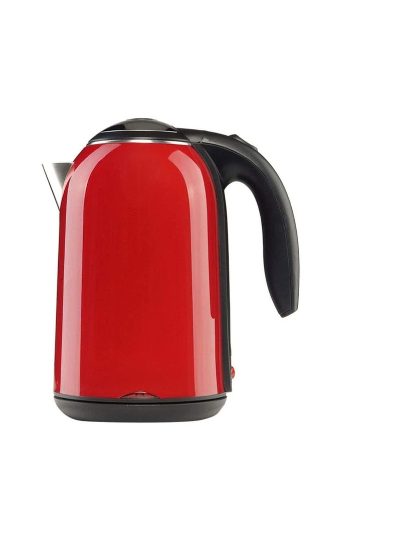 2 Layer Electric Kettle 1.7L 1800W - Stainless Steel, Cordless Water Tea Kettle with Double Wall, Auto Shut-Off & Boil-Dry Protection | Ideal for Coffee, Tea, Water & More | 2 Years Warranty