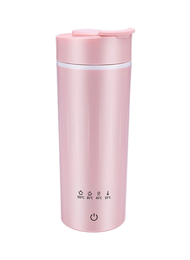 Portable electric teapot, electric heating water cup insulated integrated kettle, portable travel kettle, pink