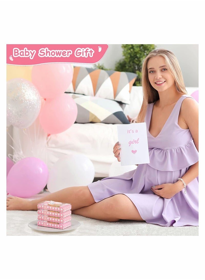 6 Pieces Bottle Opener Baby Shower Favor For Guest, lovely Baby Shower Souvenirs with Baby Footprints Neutral Baby Shower Decoration Gender Reveal Party Supplies for Boy Girl (Pink)