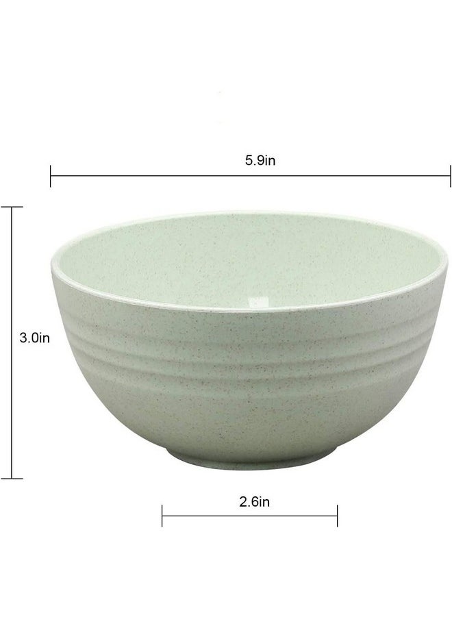 Unbreakable reusable mini Bowls Eco-Friendly Wheat Straw Dinner/Dessert/Salad Bowls Lightweight Noodle Bowl,Dishwasher & Microwave Safe bowls sets 5 Pieces (4.7')