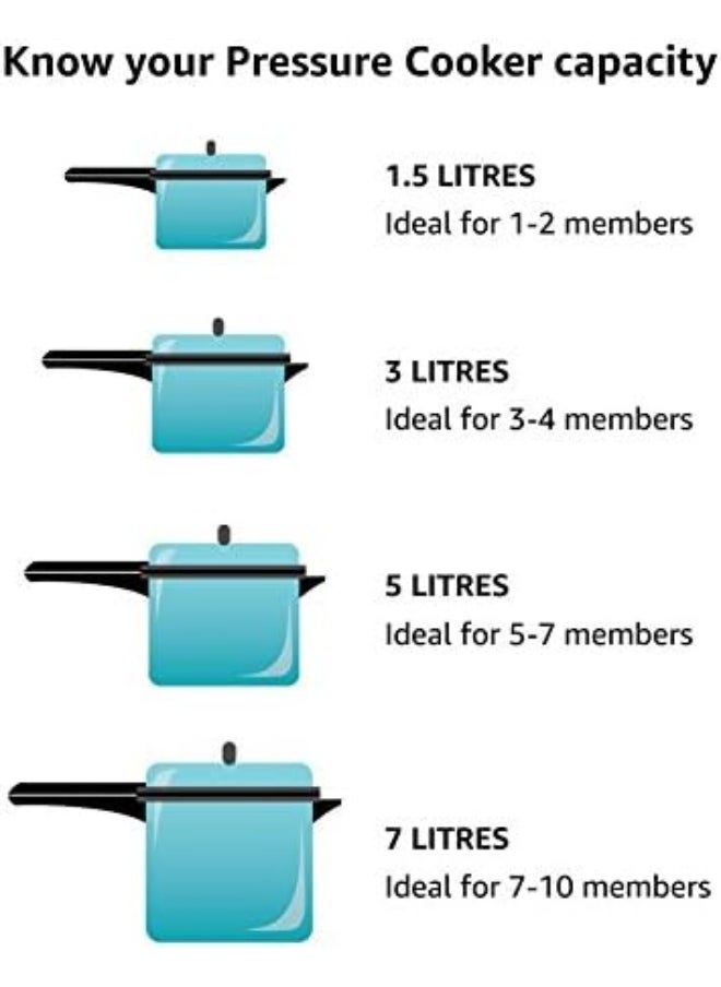 22 Liters Bigboy Aluminium Pressure Cooker With Inner Lid,Silver
