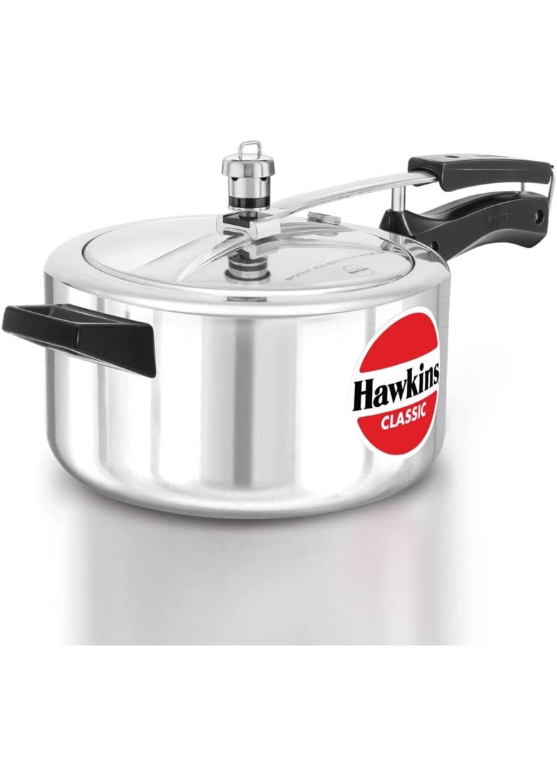 Classic Aluminium Inner Lid Pressure Cooker, 4 Litre, Silver (CL40)