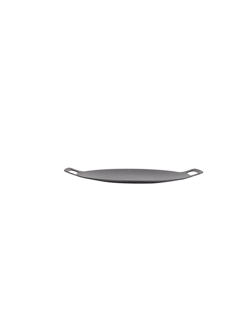 34 cm Deep Tawa- RF12507/ Aluminum Body with Granite Non-Stick Coating, for Roti, Chapatti, Dosa, Tortilla, Crepe, Pancake, etc./ Multi-Purpose Flat Skillet Pan, Compatible with Induction, Hotplate, Halogen, Ceramic Gas Types, PFOA Free and PTFE Free/ Black Black Black