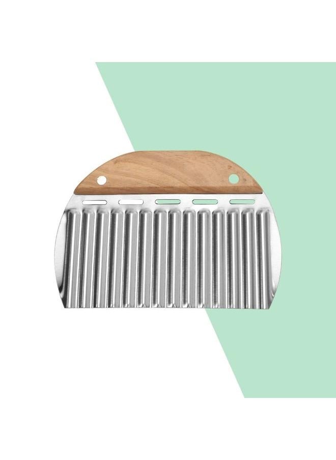 Stainless Steel Wave Cutter Potato Cutter for Potatoes, Crinkles, Chips and Fruits, Vegetable Blade with Wavy Edge for Vegetables
