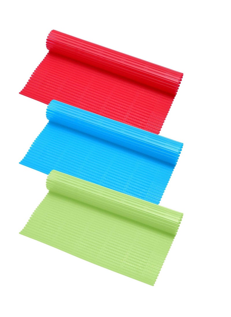 3 Pieces Kitchen Sushi Rolling Mat Non Stick Sushi Making Kit , Plastic Sushi Rolling Maker Homemade,,Durable Sushi Mat Roller for Home-Made DIY Sushi 8.27*9.16inch  (Red, Green and Blue)