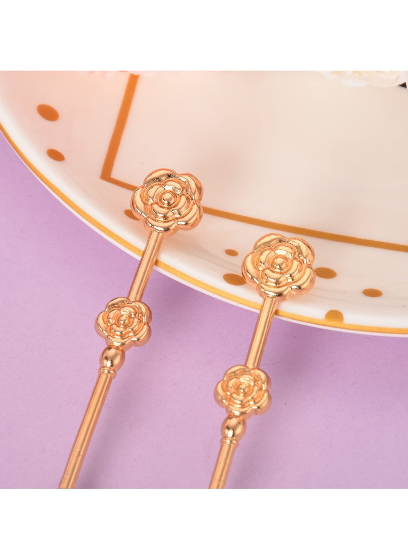 20 Pcs Teaspoons, Gold Rose-shaped Coffee Spoon Teaspoon, Teaspoon Gift Set for Wedding Gift, Bridal Shower, Baby Shower Favors, Drink Spoon Gifts and Souvenirs for Guests (10 Packs)