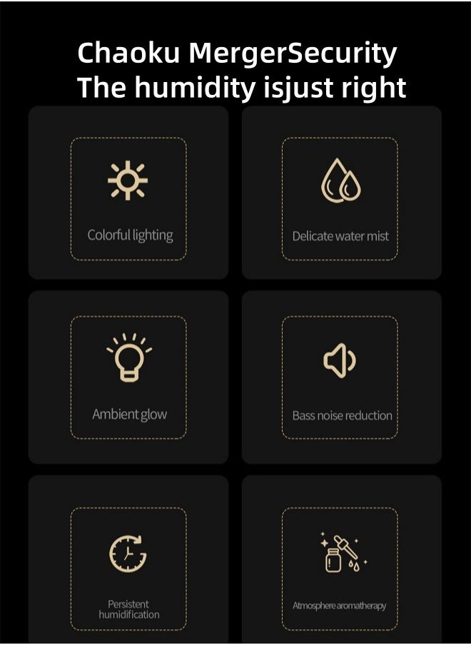 Seven-color dazzling simulated candlelight aromatherapy machine, household silent desktop small humidifier essential oil fragrance machine.