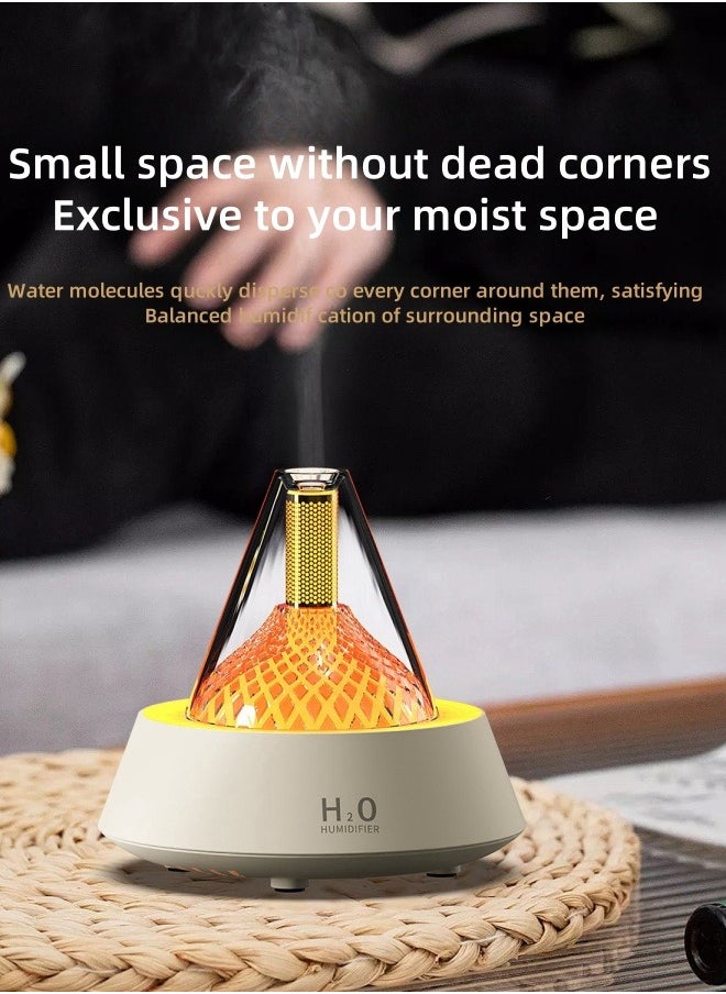 Seven-color dazzling simulated candlelight aromatherapy machine, household silent desktop small humidifier essential oil fragrance machine.