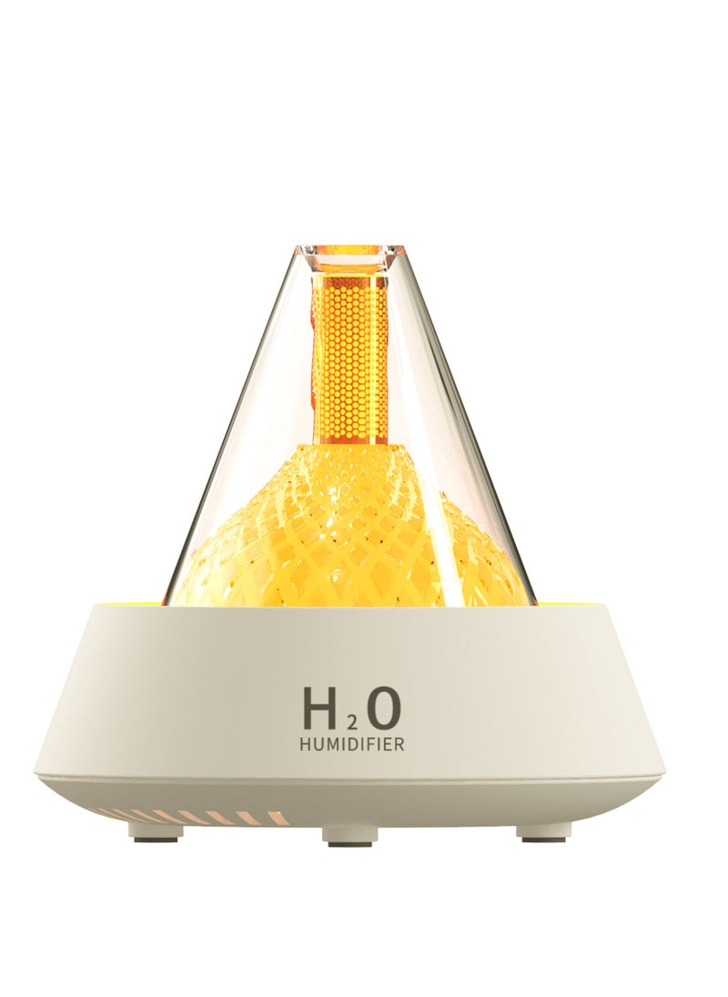Seven-color dazzling simulated candlelight aromatherapy machine, household silent desktop small humidifier essential oil fragrance machine.