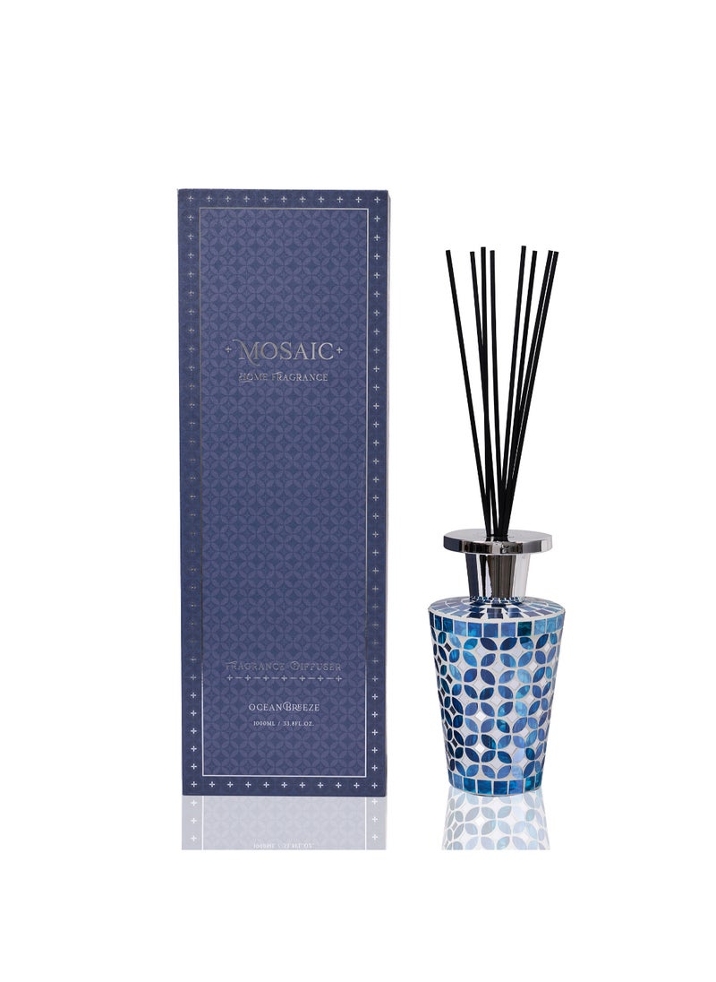 Diffuser 1000ml clean linen fragrance in blue